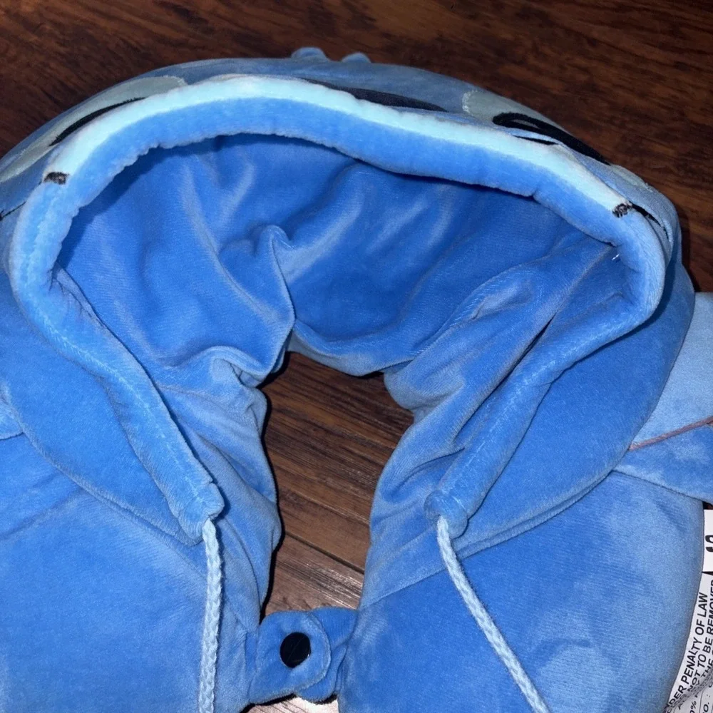 Disney Stitch Hooded Travel Neck Pillow